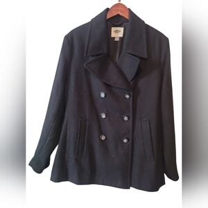 Old Navy Classic Black Pea Coat
